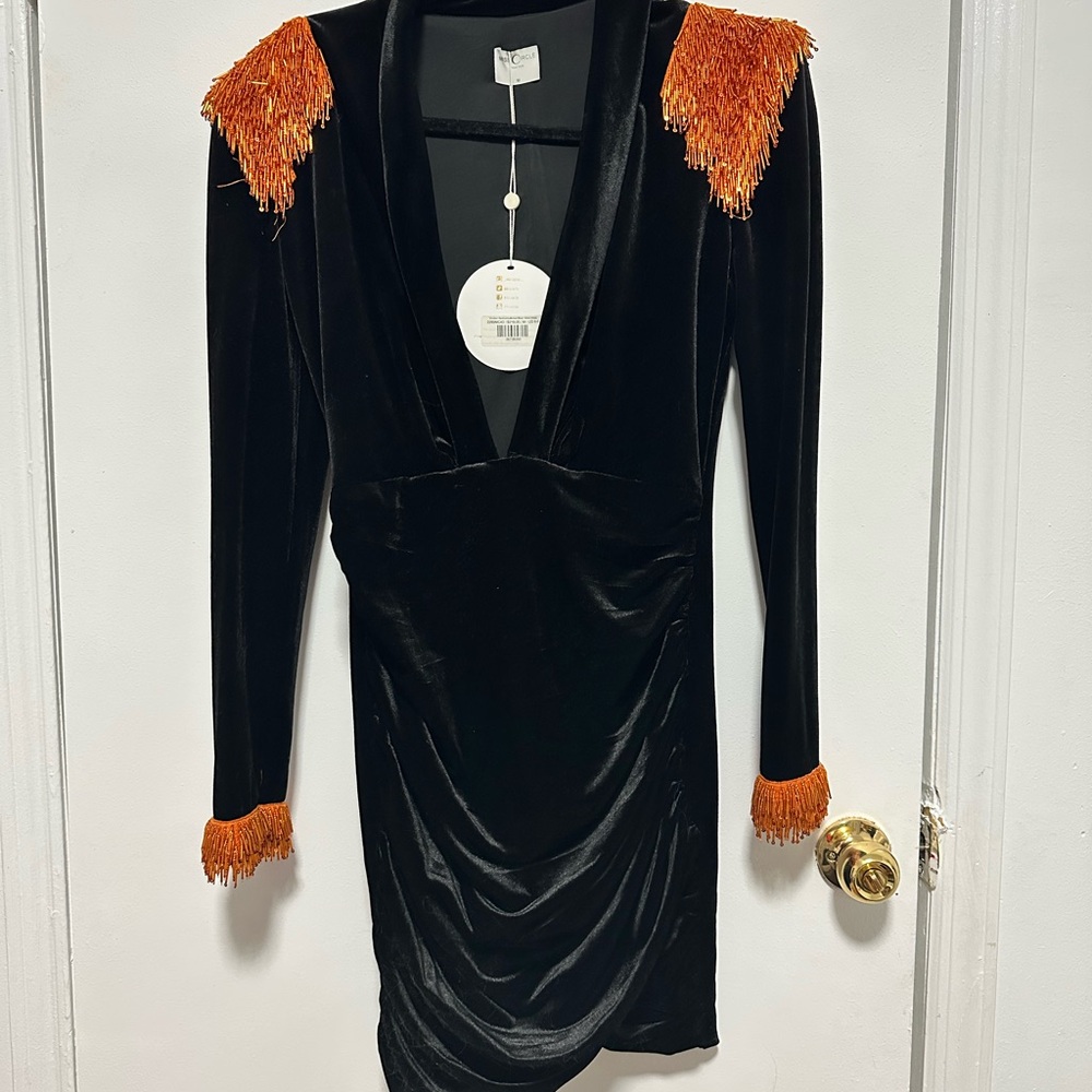 Zara Black Sequin Embellished Bodycon Dress
